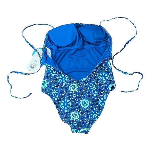 NWT RHODE Blue Zinnia One Piece Swimsuit, Size S - Picture 6 of 12